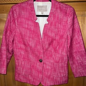 Banana Republic Hot Pink Tweed Jacket